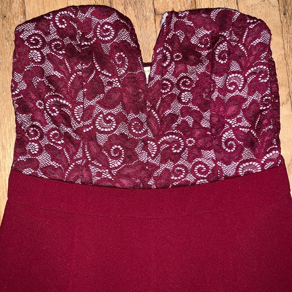 Red lace jumpsuit